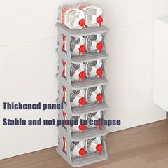 1pc Folding Shoe Rack Stackable Layer Cabinet for Bedroom Living Room Bathroom