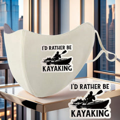 Plush Kayaking Mask 9136 I'D Rather Be Kayaking Print