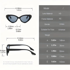 Cat Eye Sunglasses Casual Gradient Lens Glasses UV400