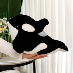Soft Killer Whale Plush Toy - Fluffy Cartoon Doll for Home Decor
