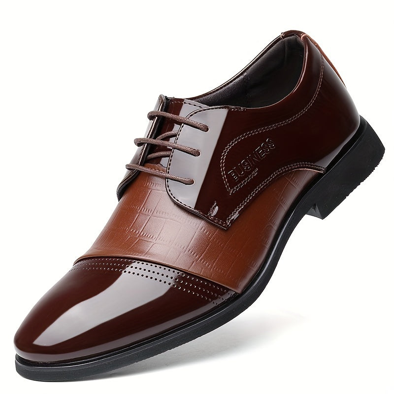 Men's Lace Up Derby Shoes Business Formal Wedding Events
