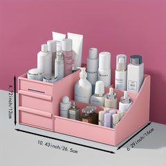 Makeup Desk Organizer with Drawers - Countertop Cosmetic Vanity Holder
