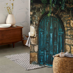 Waterproof Wood Print Shower Curtain 71x71in