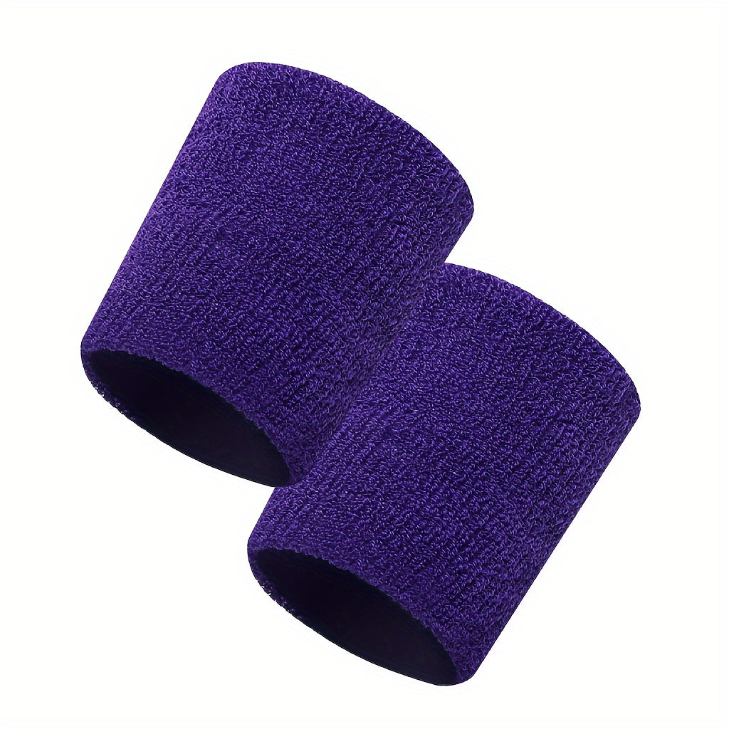 2pcs Sports Wrist Bands Sweat Absorbing Wrist Protectors