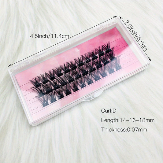 D Curl Volume Eyelash Extensions Cluster Mix 14 16 18mm DIY Wispy Lashes
