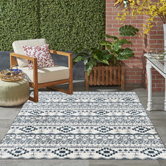 Large Bohemian Reversible Mats Non-slip Plastic Straw Rug Outdoor Area Rug