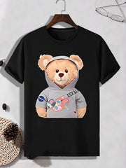 Men's Teddy Bear Print T shirt Active Tee Outdoor