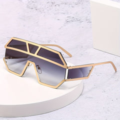 Men's Grid Metal Casual Sunglasses