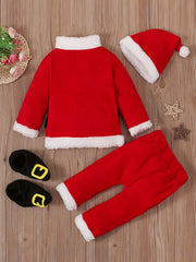 Kids Christmas Party Costume Set 4pcs Dress Up Funny Cosplay Clothes