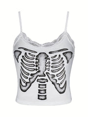 Graphic Print Crop Cami for Summer & Spring