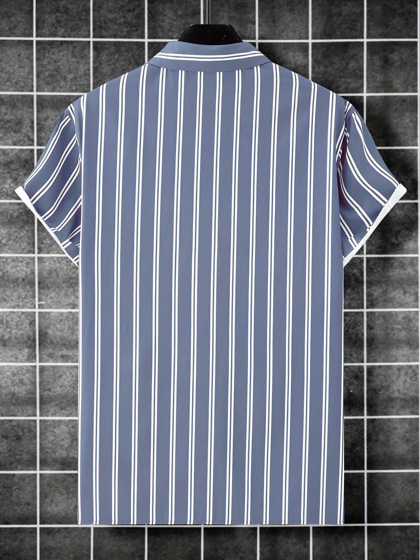 Men's Striped Print Casual Shirt for Summer