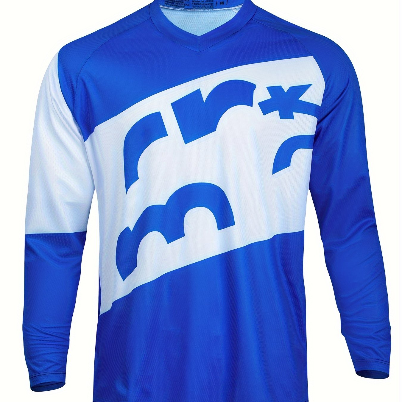 Men's Long Sleeve V-neck Motorcycle Off-road T-shirt