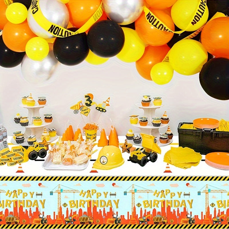 Construction Birthday Tablecloth Dump Truck Table Covers