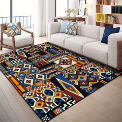 Modern Floral Area Rug Non Shedding Floor Carpet for Living Room - Machine Washa
