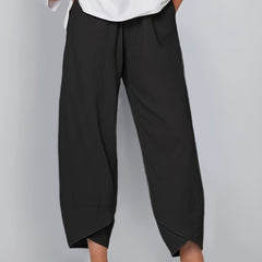 Elastic Cropped Pants Casual Loose Pants