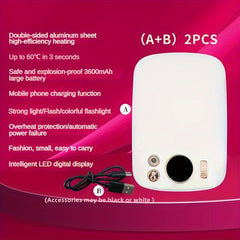 Mini Heater 3600mAh With Colorful Light for Winter Sports Outdoor Emergency