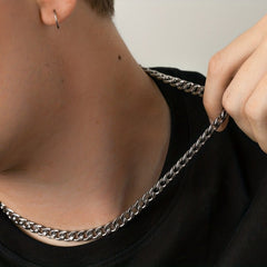 Fashion Cuban Necklace Stainless Steel Pendant Meaningful Gift For Grandson