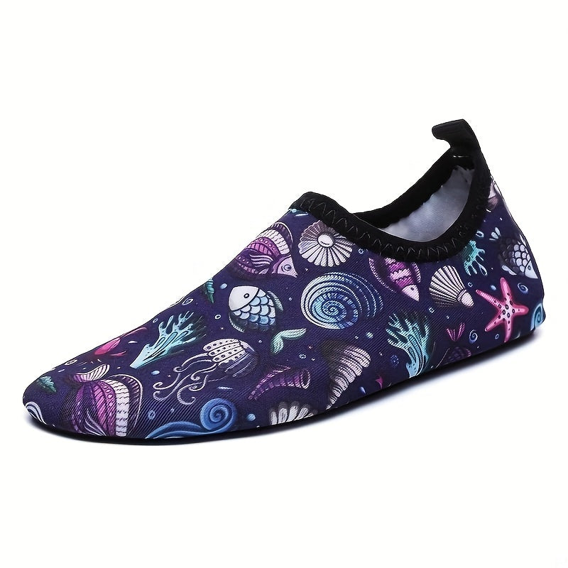 Kids Cartoon Print Barefoot Water Shoes Lightweight Quick Drying Aqua Socks