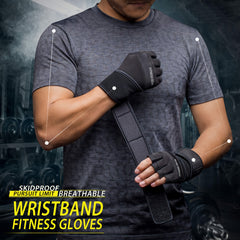 Full Palm Protection Sports Gloves for Weightlifting Fitness Exercise