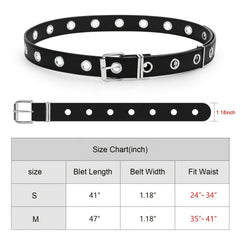 Eyelet Strap Punk Belt For Jeans Pants
