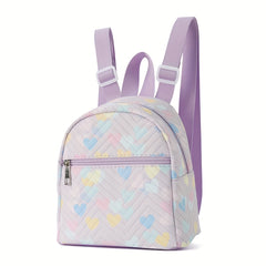 Children's Cartoon Rainbow Backpack Lightweight Waterproof PU Leather Schoolbag