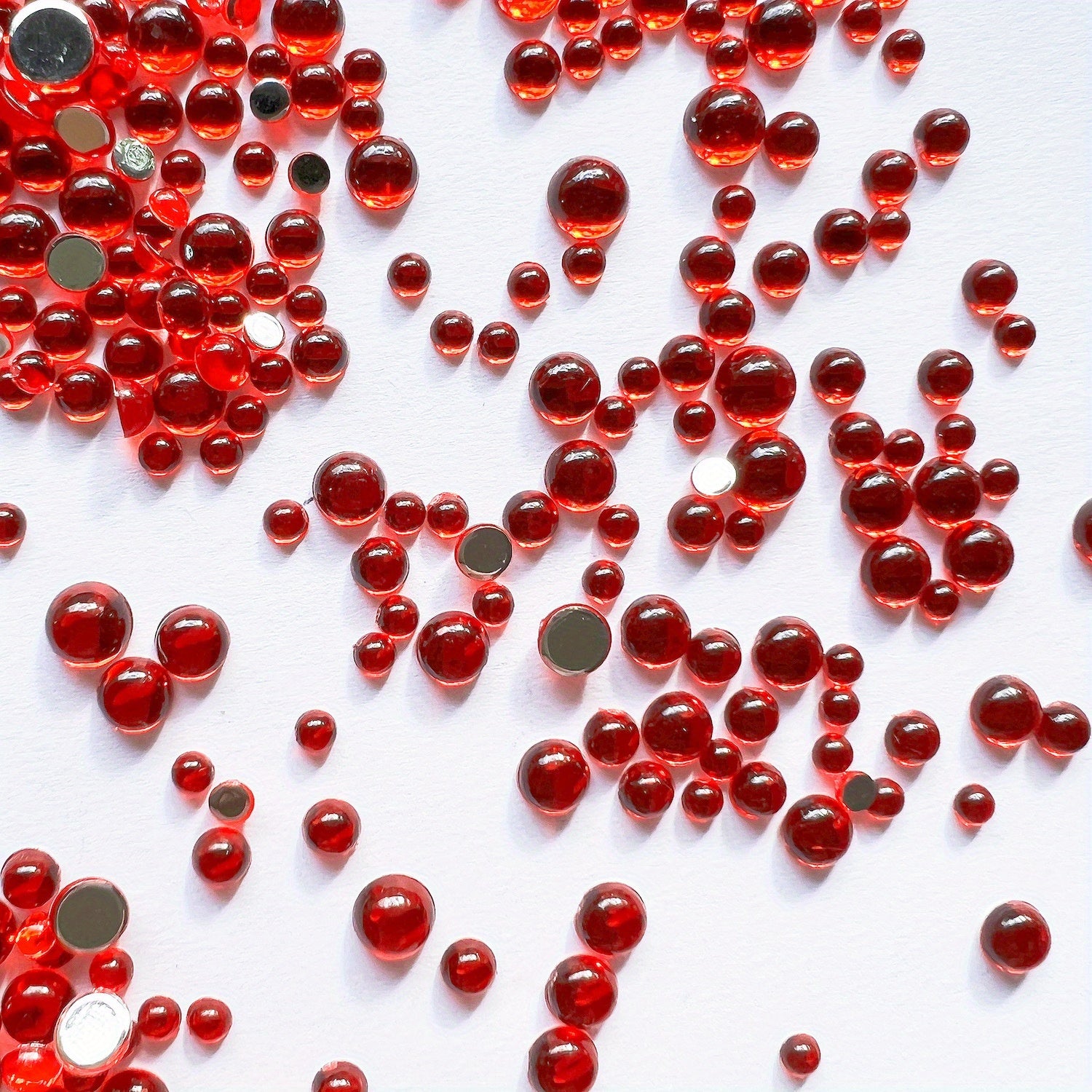 450pcs Colorful Foil Round Jewel Gems Acrylic Rhinestones For Crafts
