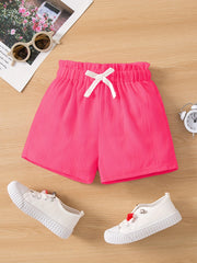 Toddler Girls Bow Paperbag Waist Shorts