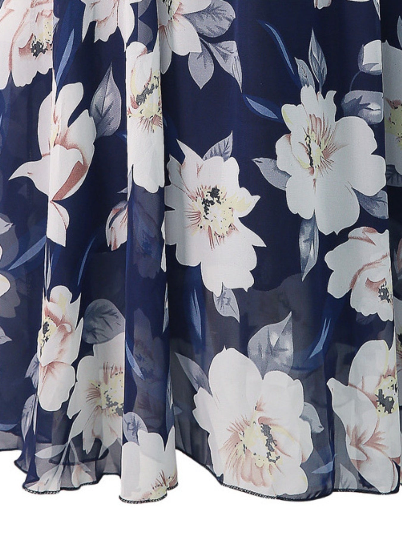 Floral Print Midi Skirt Vacation Casual Skirt