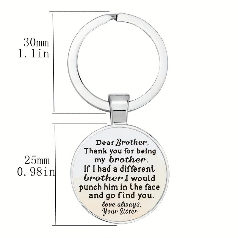 Brother Appreciation Keychain Birthday Gift Key Ring