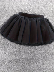 Girls Dreamy Solid Tutu Skirt Four Layers Dance Skirt