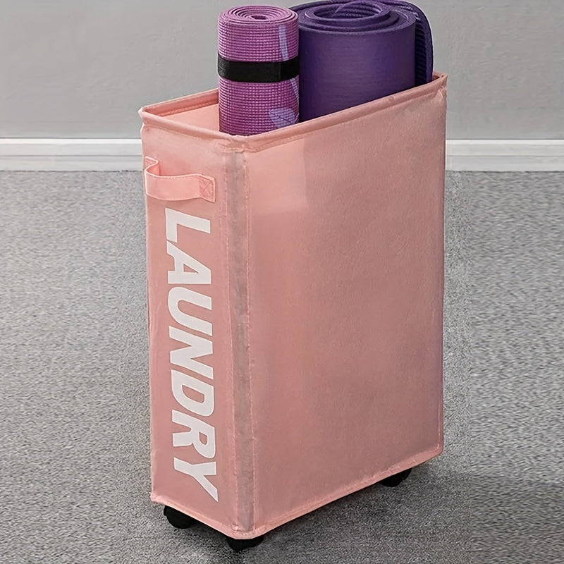 Pink Yoga Mat Organizer Foam Roller Storage Basket