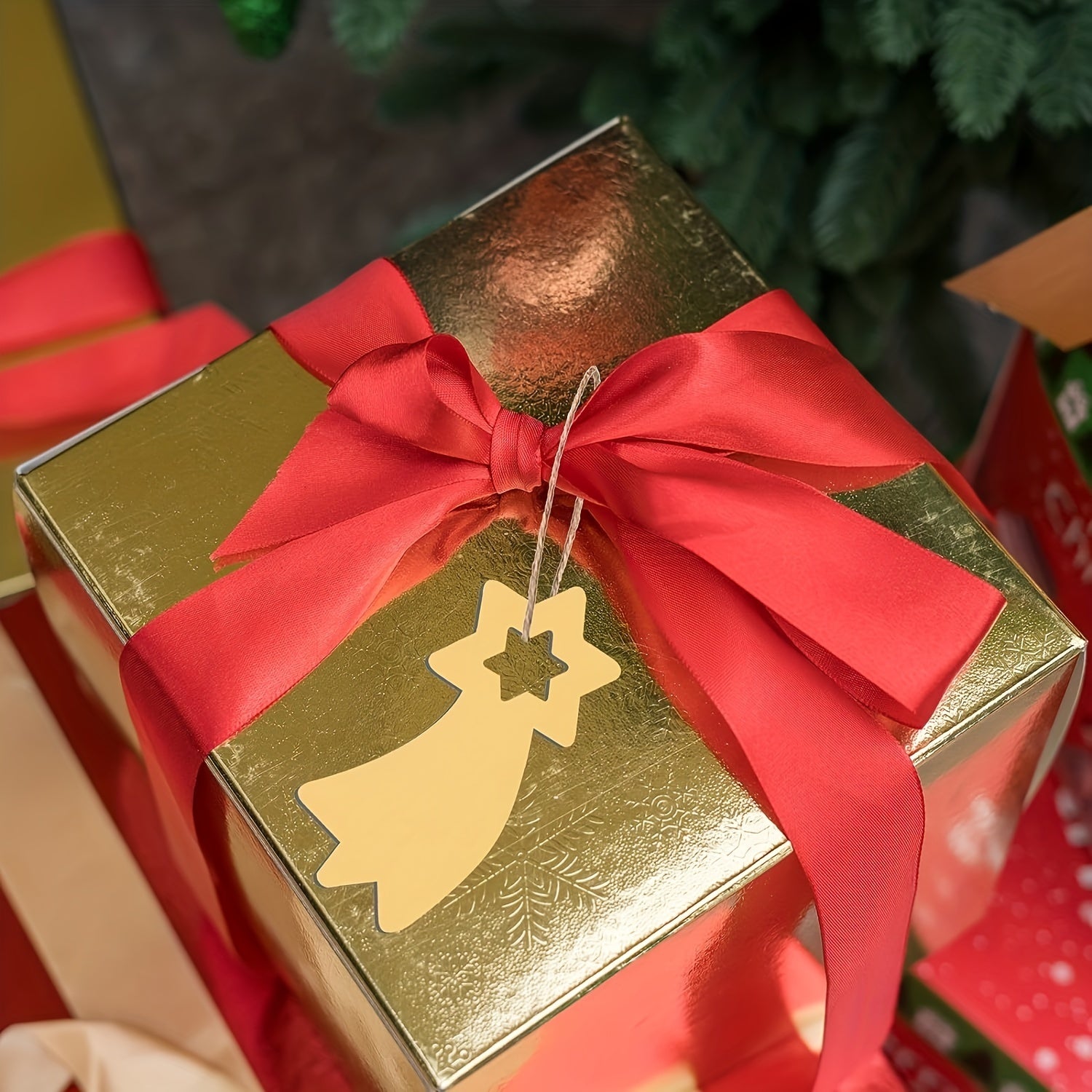 10pcs Wooden Christmas Stars with Twines Art Ornaments