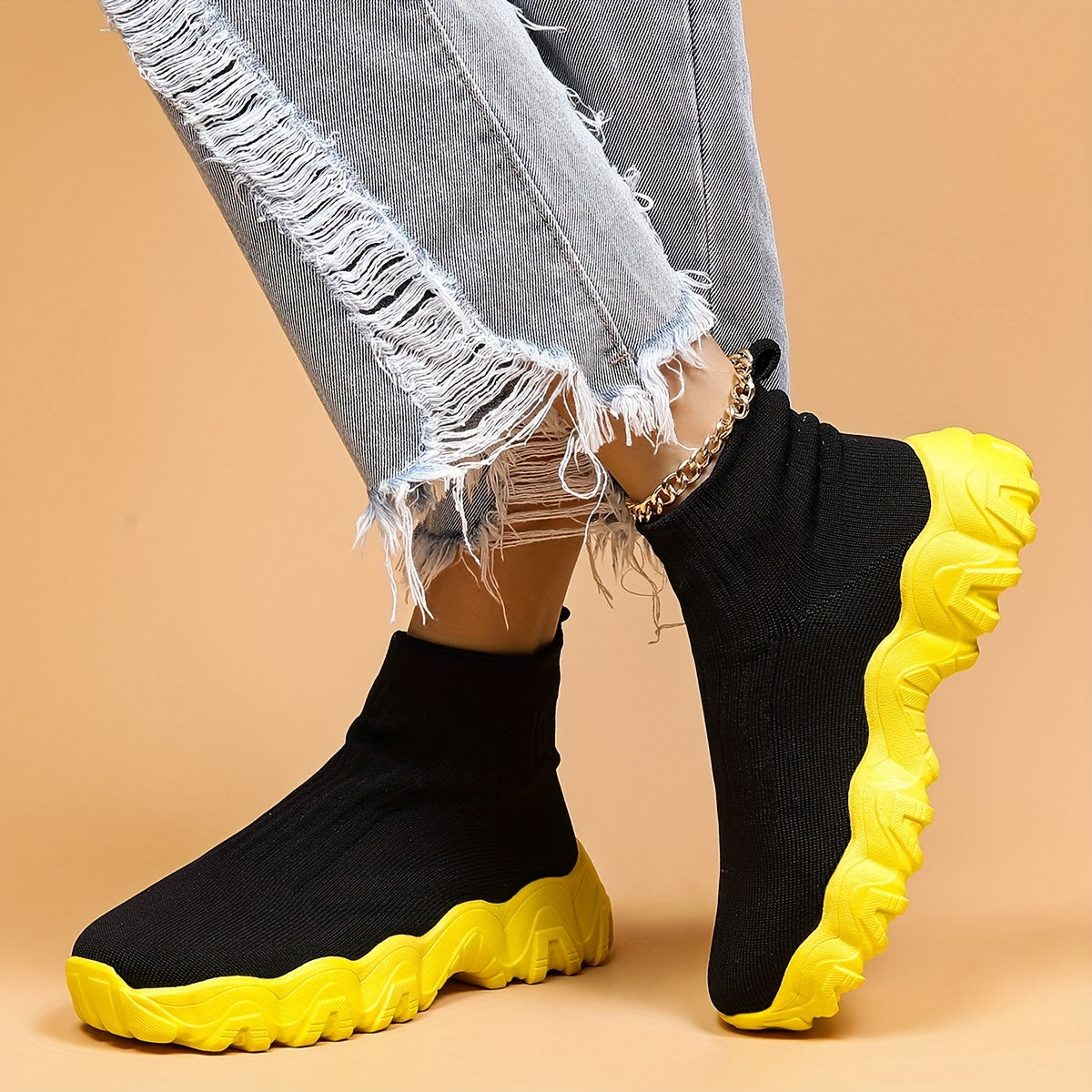 Soft Running Shoes Lightweight Breathable Slip On Outdoor Sneakers