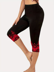 High Waist Cropped Leggings Skinny Casual Leggings