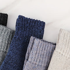 5 Pairs Women's Warm & Thick Crew Socks Mid Tube Stockings