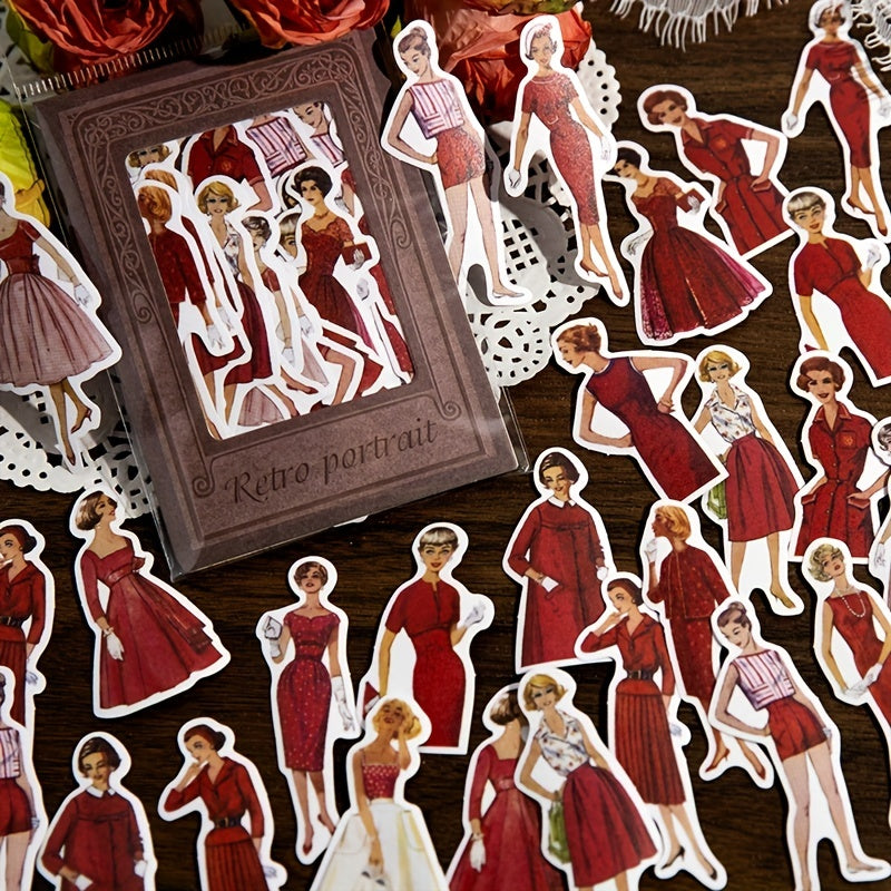 30Pcs Vintage Stickers For Scrapbook Journaling
