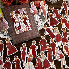 30Pcs Vintage Stickers For Scrapbook Journaling
