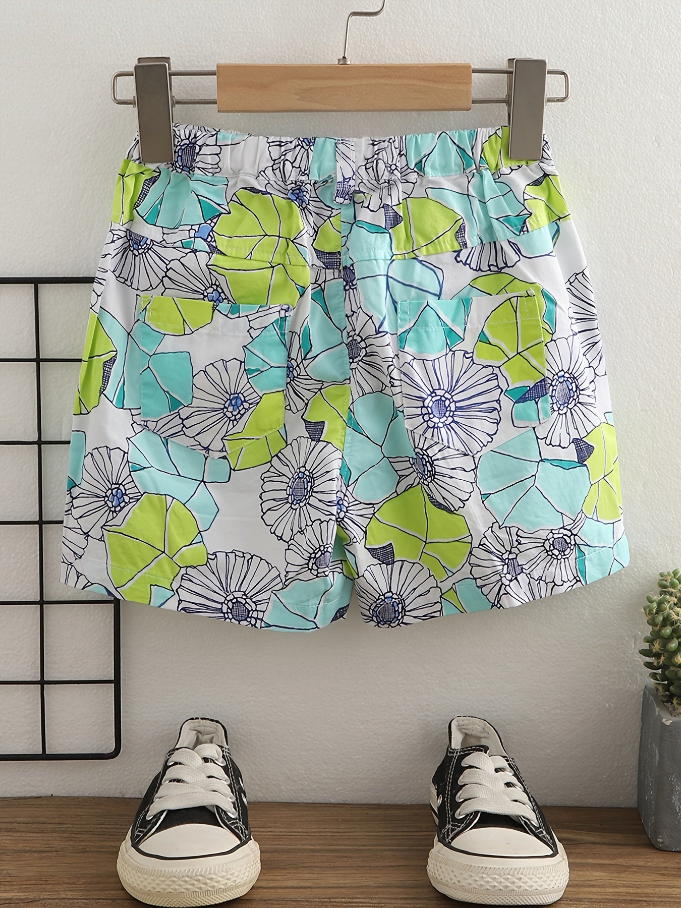Baby Boys Flowers Pattern Shorts for Summer