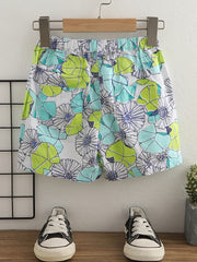 Baby Boys Flowers Pattern Shorts for Summer
