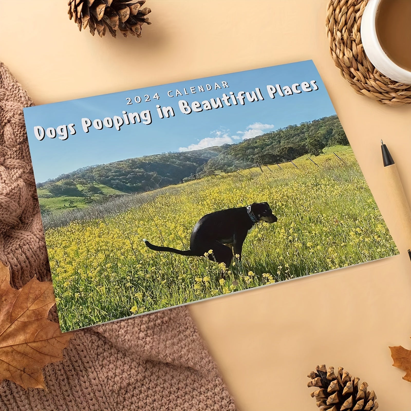 Dog Poop Wall Calendar for Office and Living Room