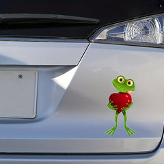 Funny Frog Heart Car Sticker Decal for Window Cup Laptop