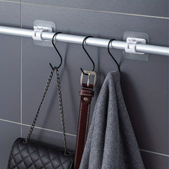 No Drilling Shower Curtain Rod Fixator Bathroom Towel Hanging Hook Clip