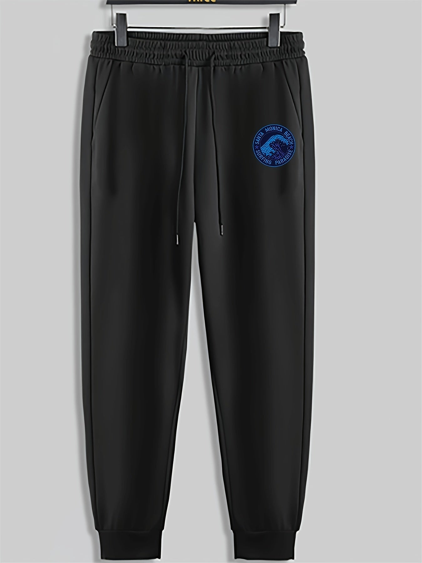 Mountain Print Men's Pants Drawstring Sweatpants Loose Casual Trousers