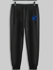 Mountain Print Men's Pants Drawstring Sweatpants Loose Casual Trousers