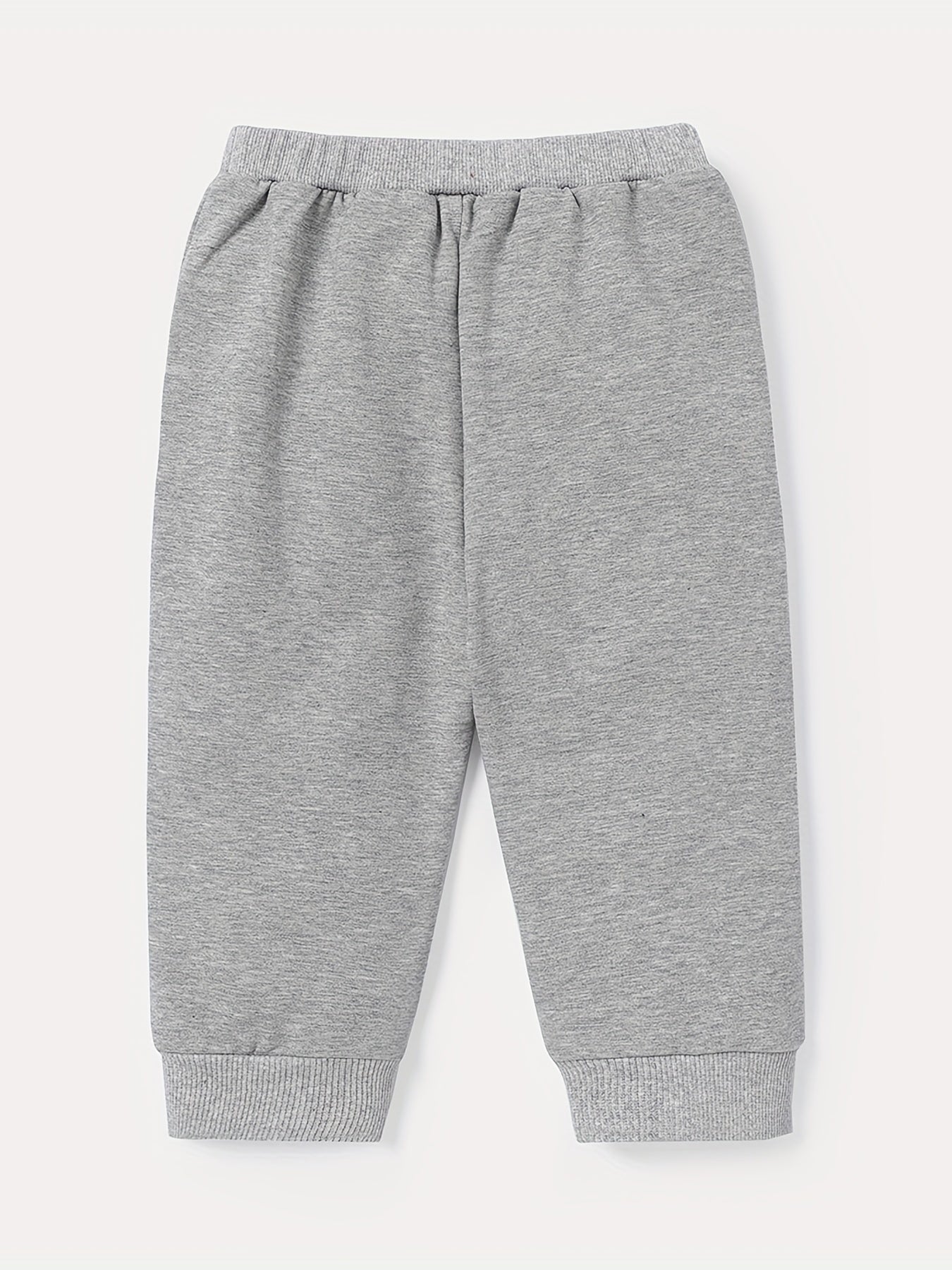 Baby Boys Letter Embroidered Sweatpants Animals Graphic Pants