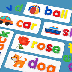 Alphabet Tracing Learning Toy for Kids Spelling Blocks with Animal Illustrations