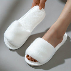 Plush Furry Fur Slippers Cozy Slip-On Lightweight Comfortable Slippers