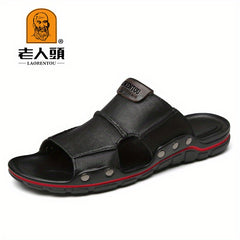 LAORENTOU Men's Leather Outdoor Hiking Sandals