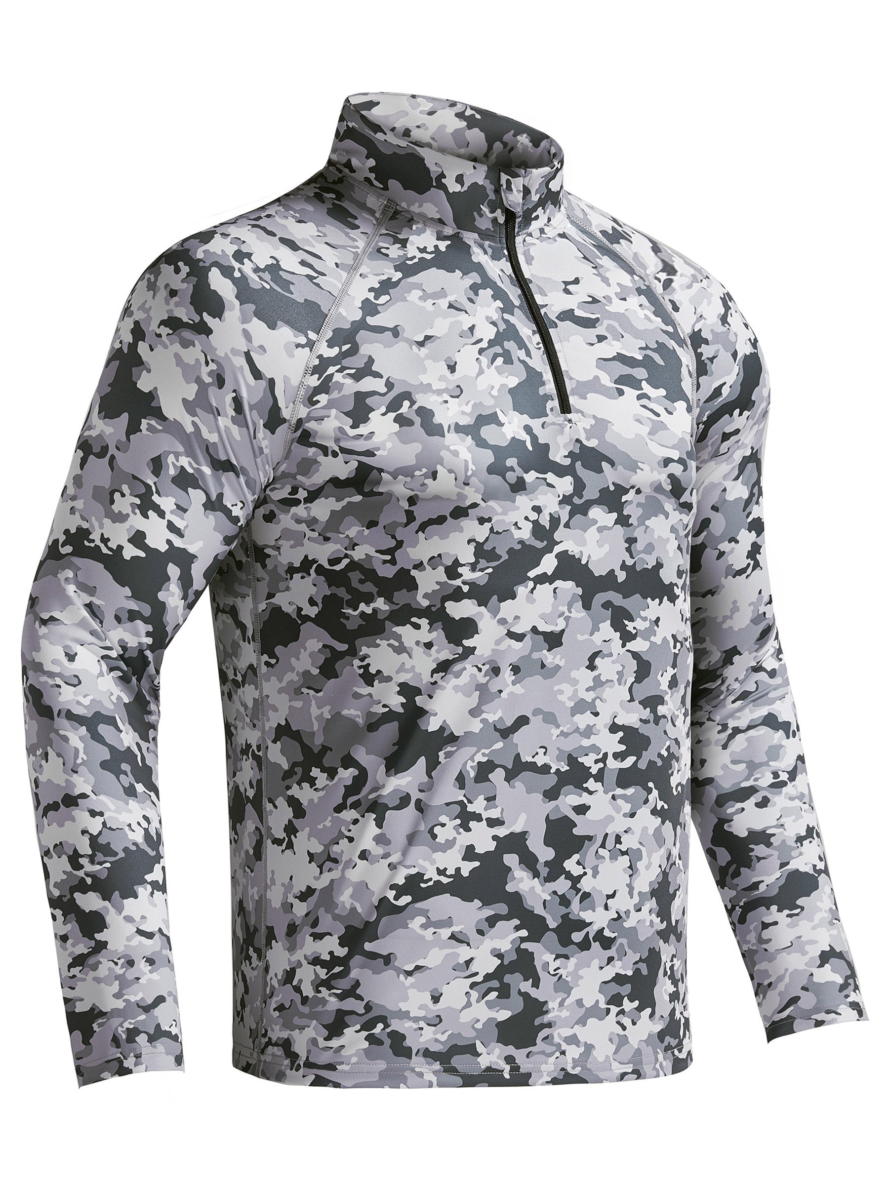 Men's Camo UPF 50 Sun Shirt Long Sleeve Quick Dry for Fishing