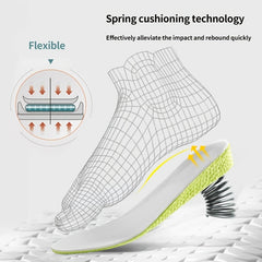 1 Pair Invisible Height Increase Insoles Green Memory Foam Shoes Sole Pad
